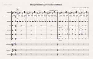 Musique minimale pour Ensemble maximal - Youri Rosset